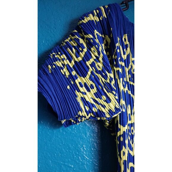 Lily and Taylor Elizeh Blue and Yellow Dress Womens Size 4 - Picture 6 of 9